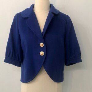 J. Crew Royal Blue Early Aughts Sample Sale Bolero Jacket Size 6